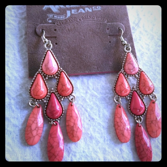 Arizona Jean Company Jewelry - Coral Color Earrings NWT